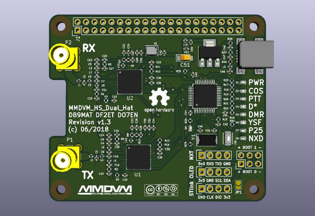 MMDVM_HS_HAT_DUPLEX от DB9MAT DF2ET DO7EN